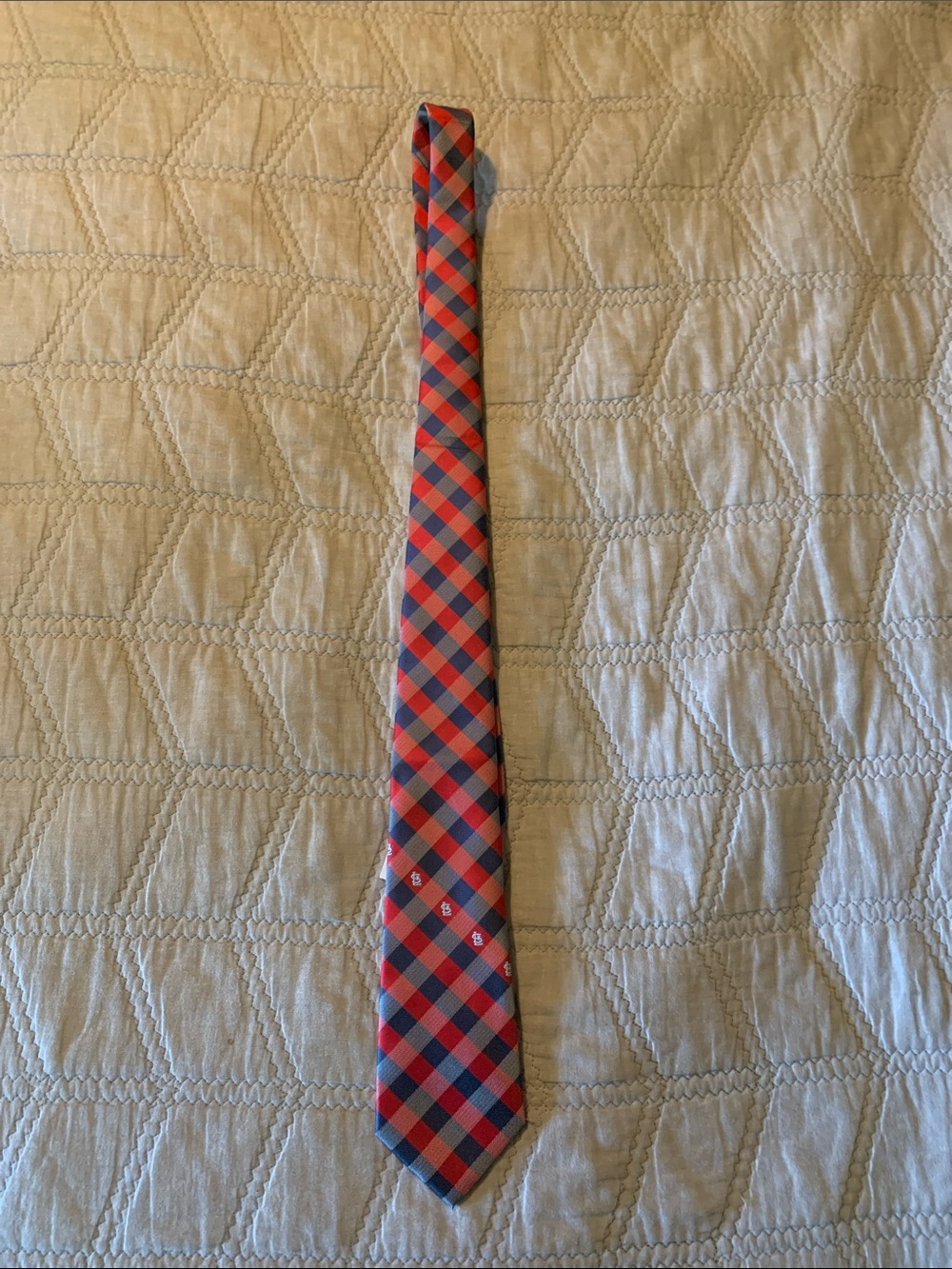 Eagles Wings St. Louis Cardinals Classic Red and Blue Check Men's Tie